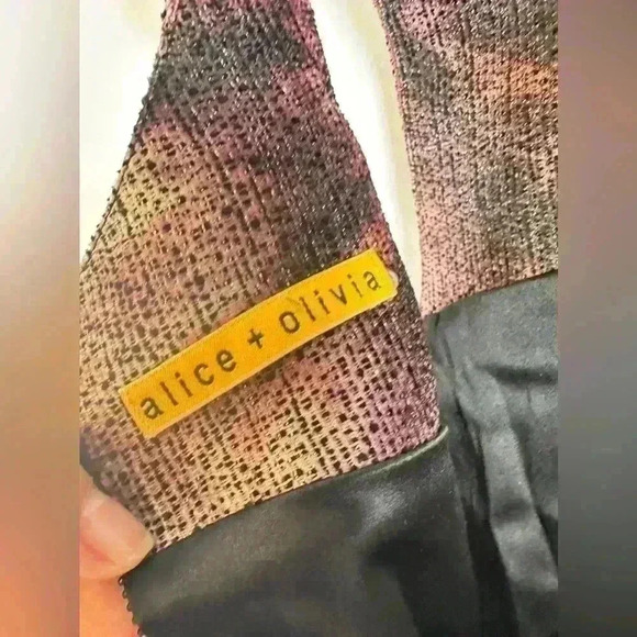 Alice + Olivia Marie Tulip Dress Purple Metallic - Picture 9 of 11